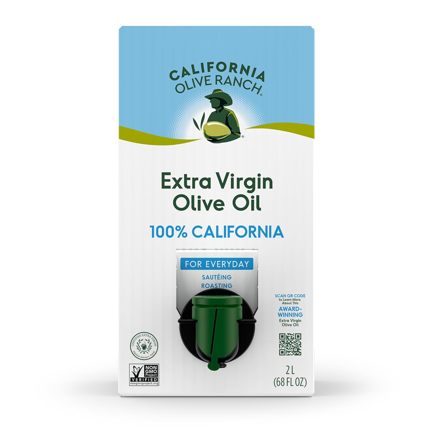 100% California Bag-in-Box Extra Virgin Olive Oil, 2L