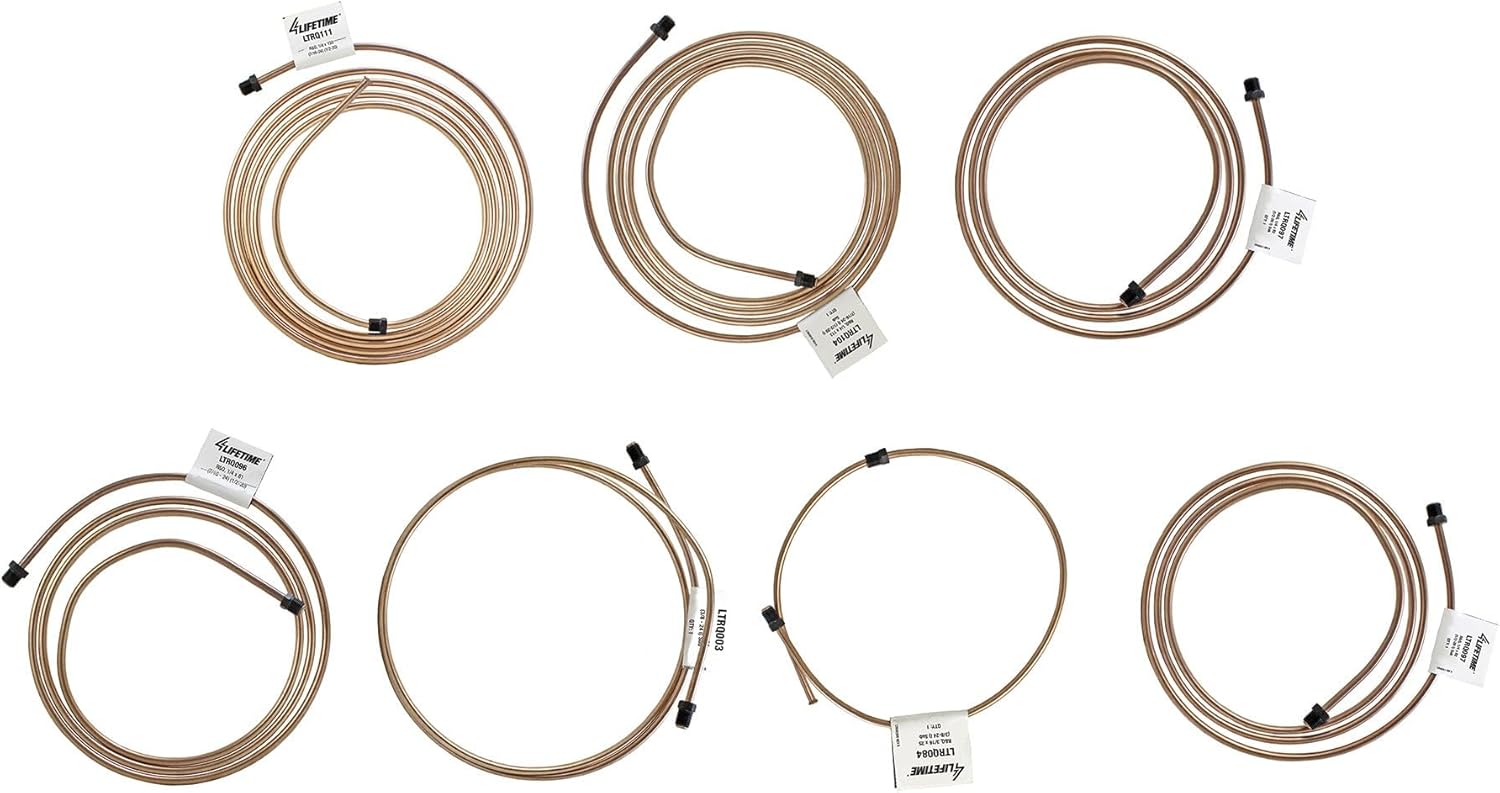 4LIFETIME Copper Nickel Complete Brake Line Replacement Kit Compatible with 1999-2002 Chevrolet Silverado 1500/GMC Sierra 1500 Standard Cab Pickup, RWD, 96 in. Bed