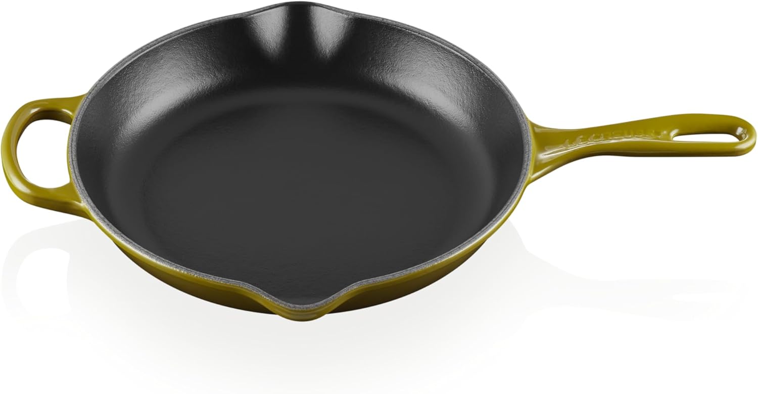 Le Creuset Enameled Cast Iron Signature Round Skillet, 10.25", Olive