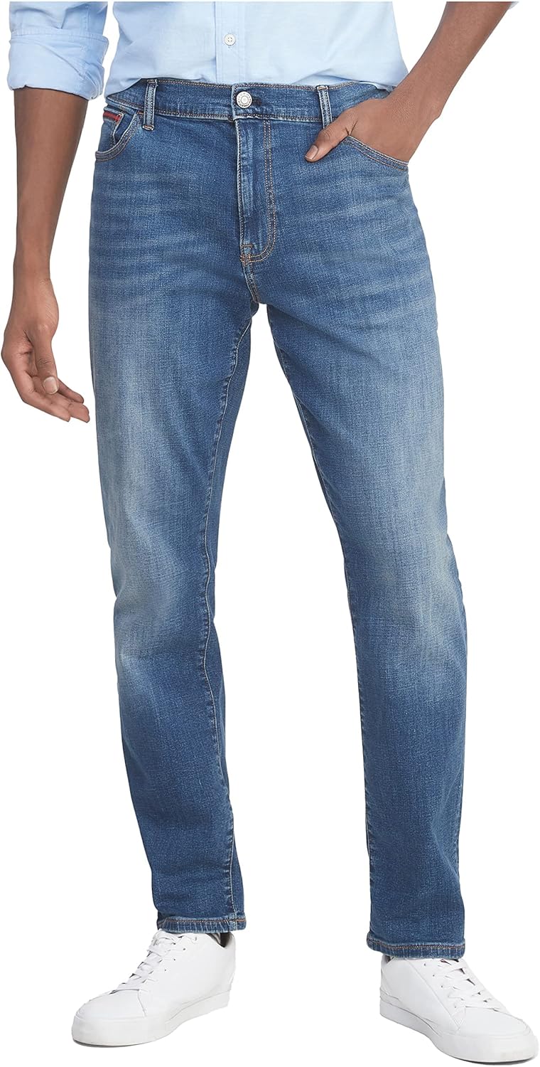 Tommy Hilfiger Men's Straight Fit Stretch Jeans