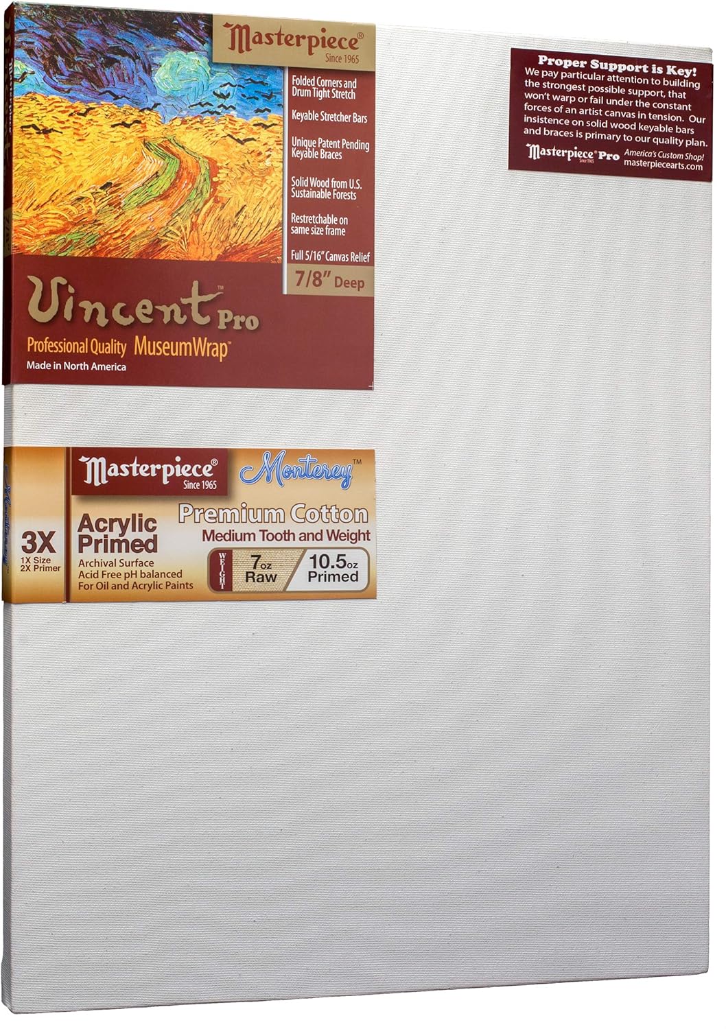 Vincent Pro 7/8" Deep Monterey Cotton Canvas 15" x 30"