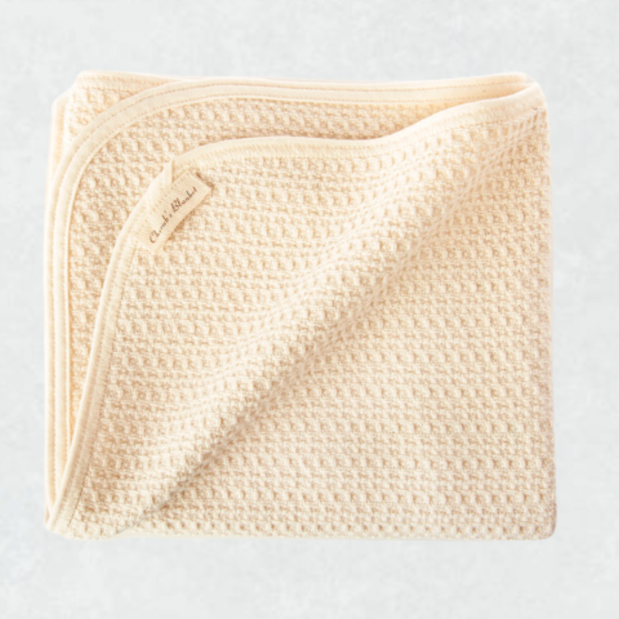 Organic Cotton Crib Blanket with Soft Waffle Texture