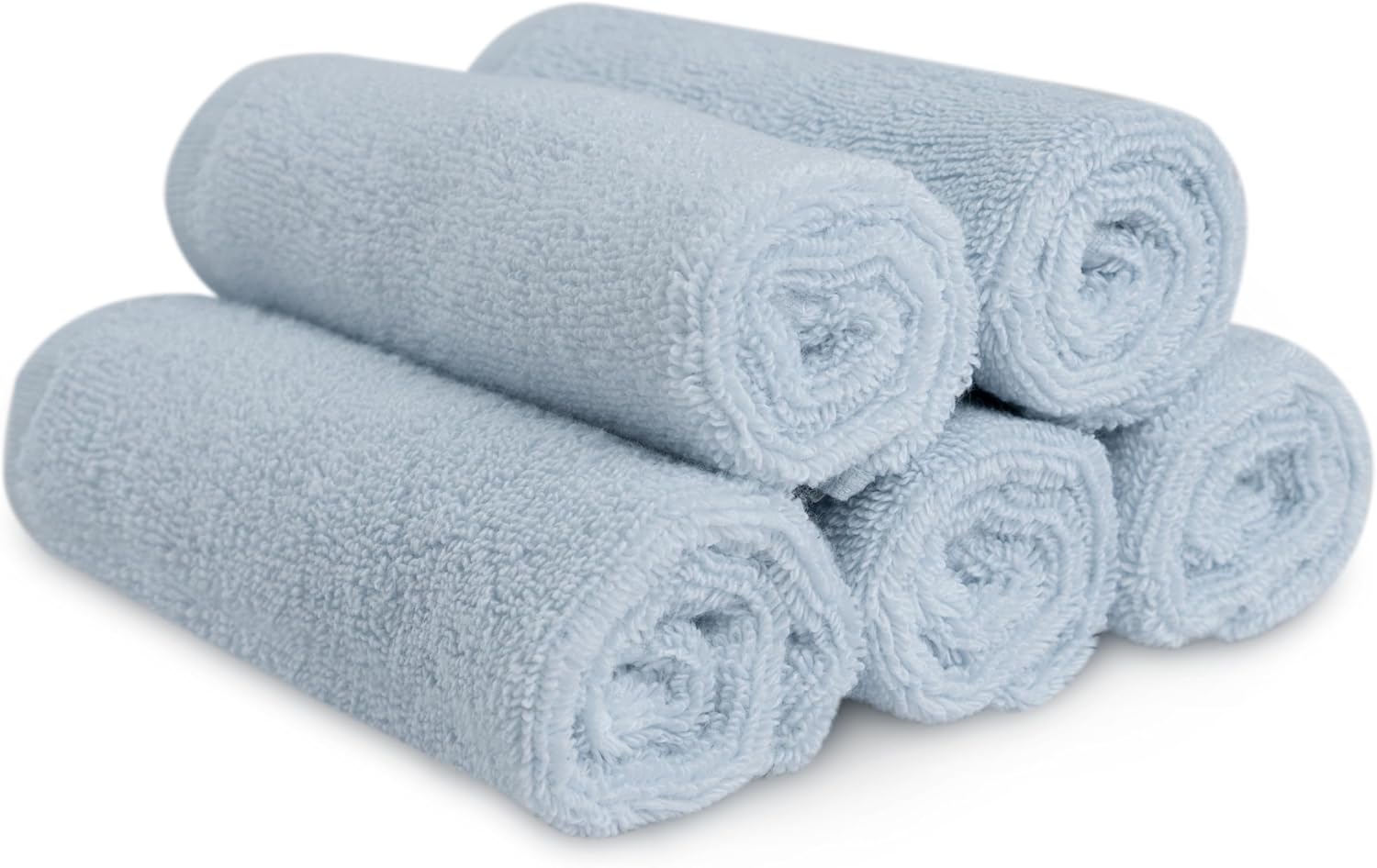 Natemia Organic Baby Washcloths (5 Pack, 10" x 10") - 100% Organic Cotton - CloudTouch Soft Towels for Sensitive Skin - Boys, Girls, Newborn Babies - Bathtime, Registry Must Have (Ochre)