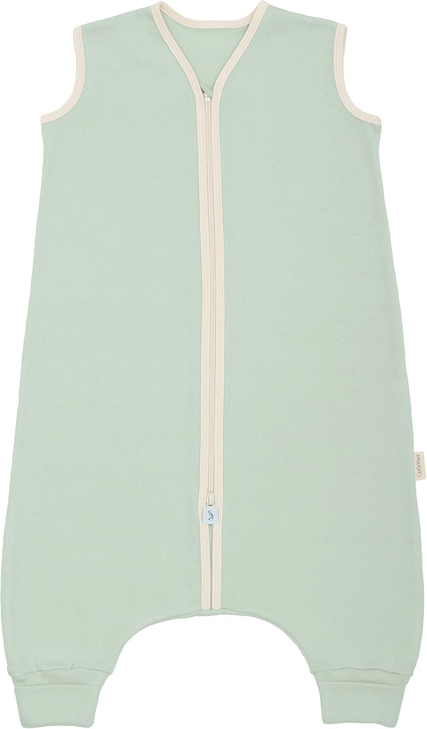 CastleWare Baby Sleeveless Organic Cotton Rib Knit Walker Sleeper Bag TOG 1.5