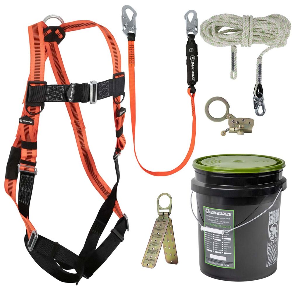 Safewaze V-Line All-in-One Fall Protection Roofer's Kit (FS-ROOF-E)