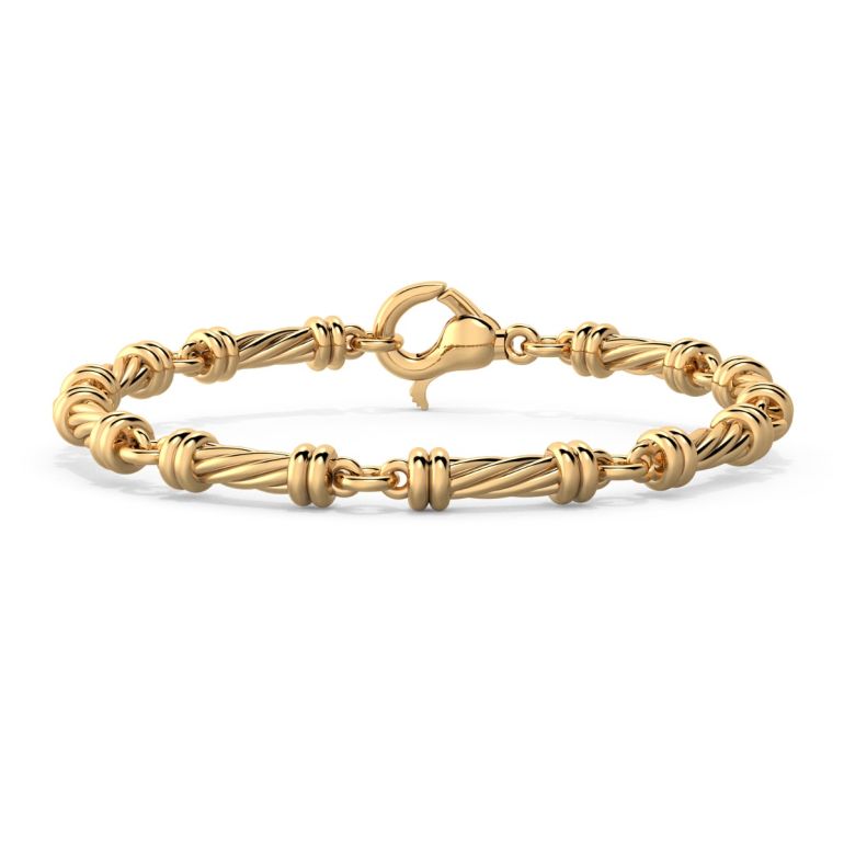 Norme de Danhov Twisted Chain Bracelet in 14k Yellow Gold