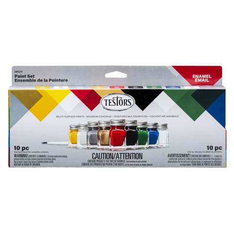 Testors 281231 Enamel Paint Set, 10 Piece