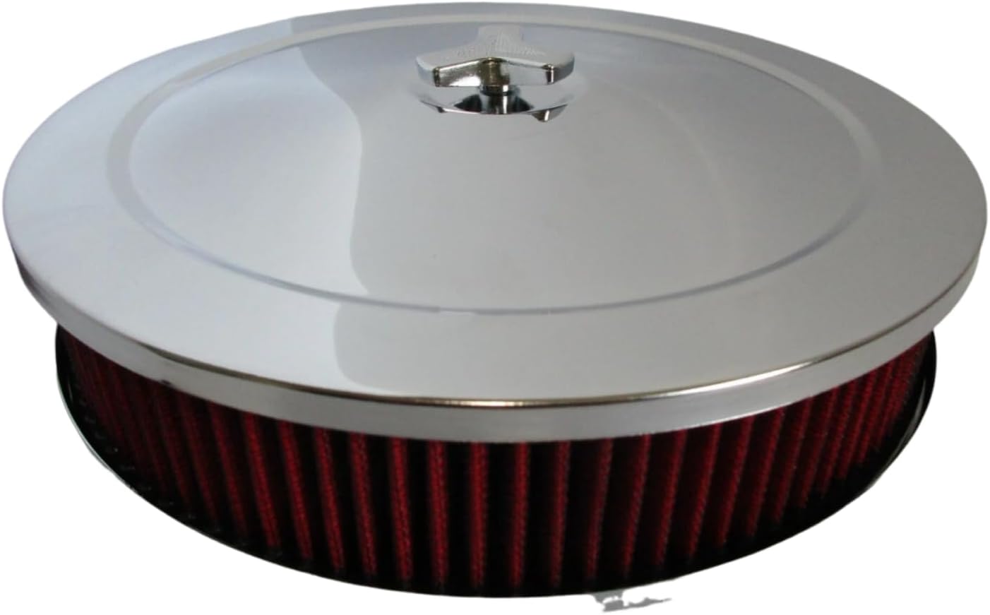Chrome Steel 10 inch Chrome Steel Air Cleaner Kit, With red washable element