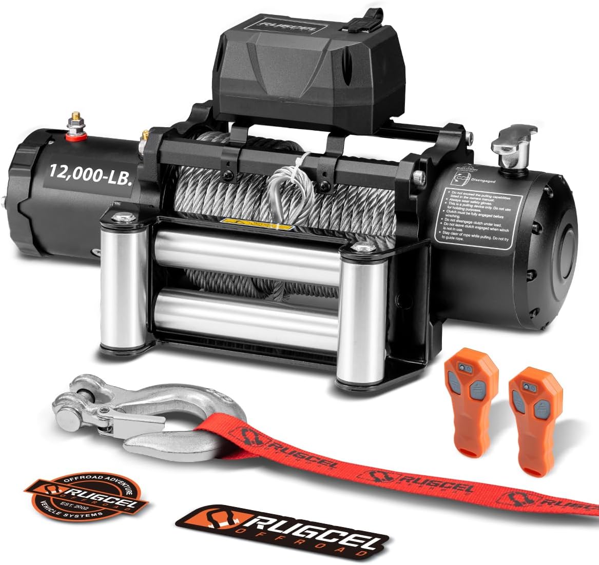 RUGCEL WINCH 12,000lb Waterproof Electric Truck Winch