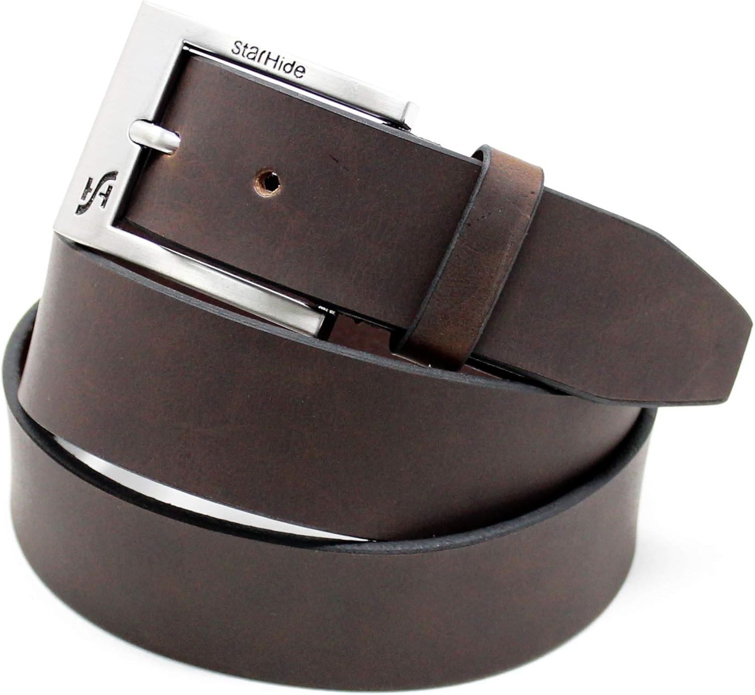 STARHIDE Mens 1.25" Full Grain Genuine Leather Casual Belts