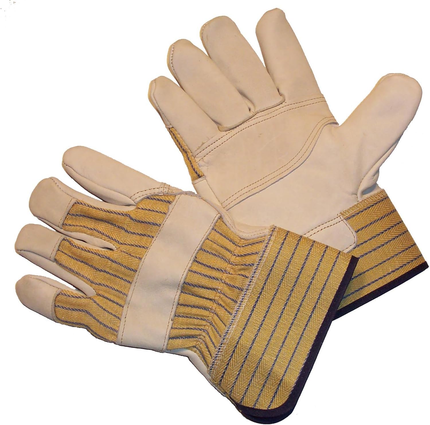 G & F Products Leather Patch Palm Work Gloves - Cowhide Suede, Rubberized Safety Cuff, Extra Long Cuff, Cotton Back, Heavy-Duty, Durable, Protective, Construction-Ready, Industrial-Grade, 1 Pairs - Work Gloves - Amazon.com