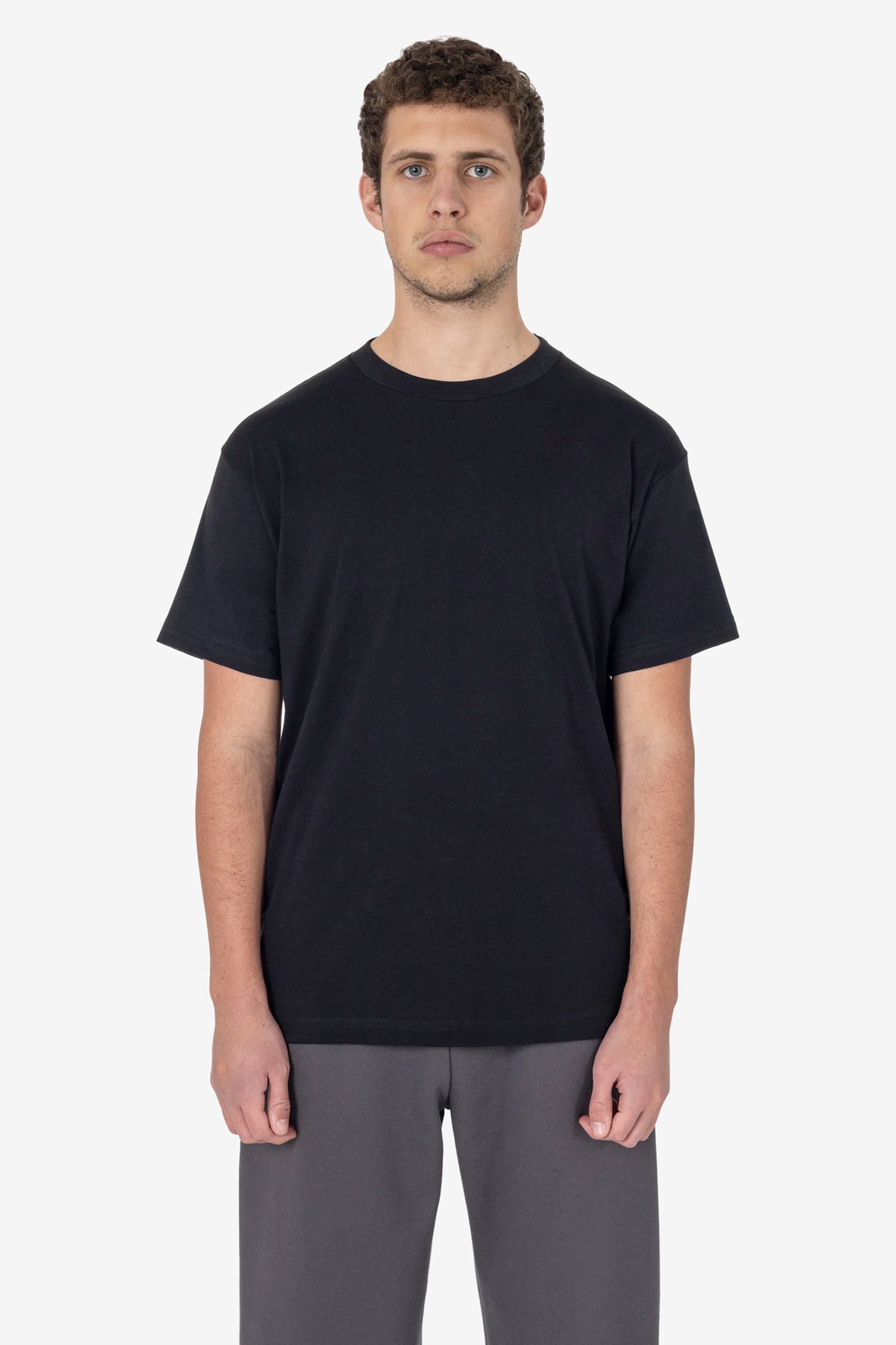 Los Angeles Apparel 6.0 oz Heavy Combed Cotton Crew Neck T-Shirt
