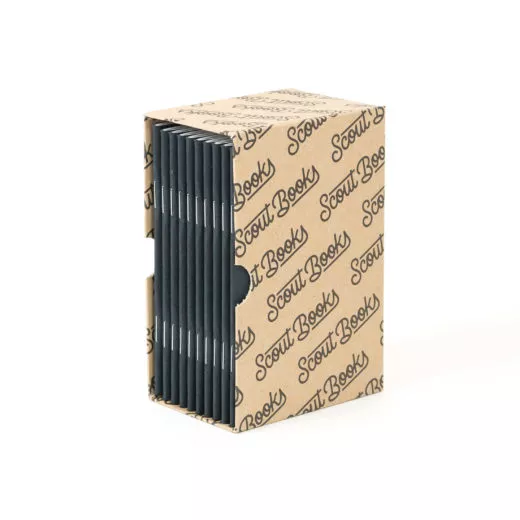 Scout Books 10 Pack Black Pocket Notebooks