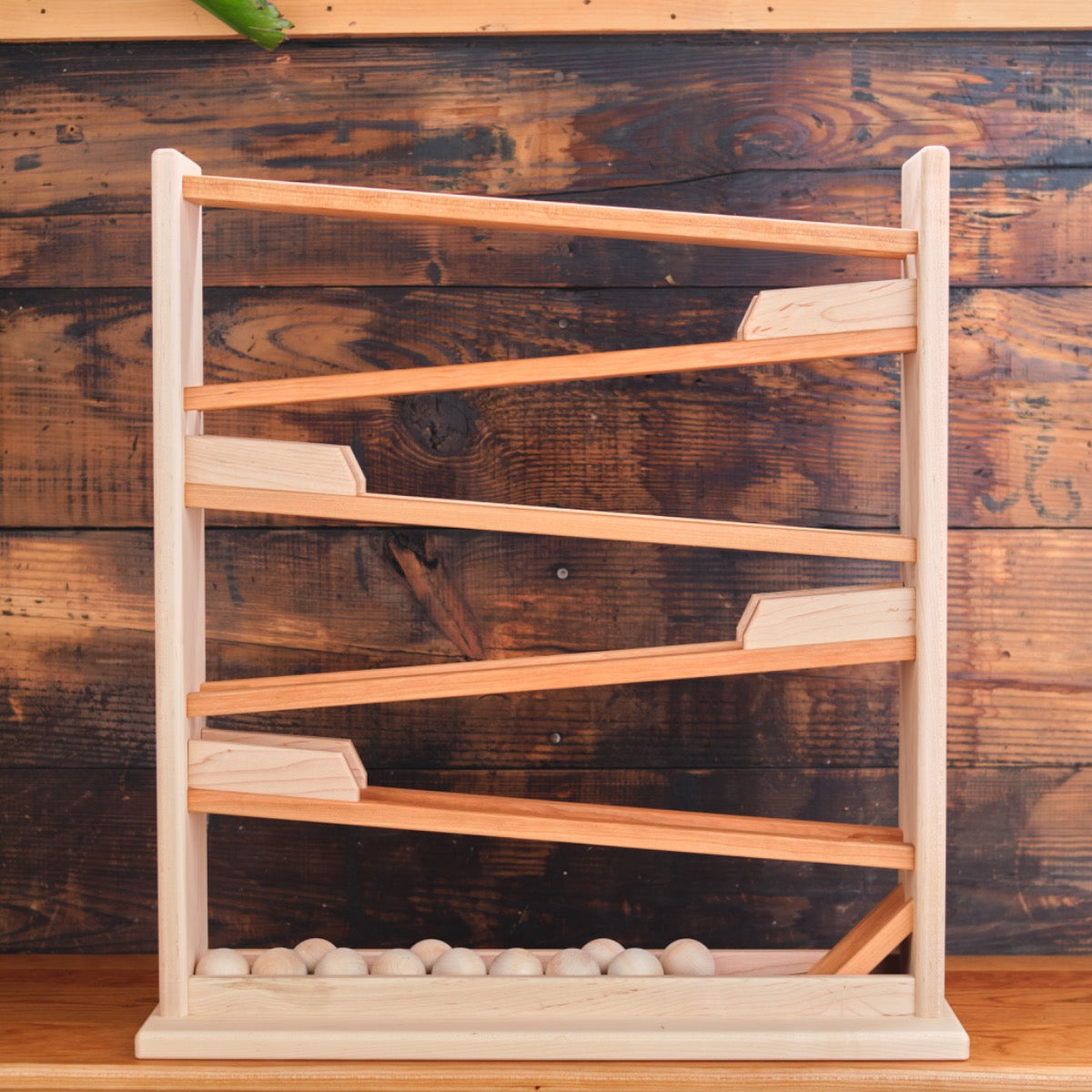 Wooden Cascading Ball Roller