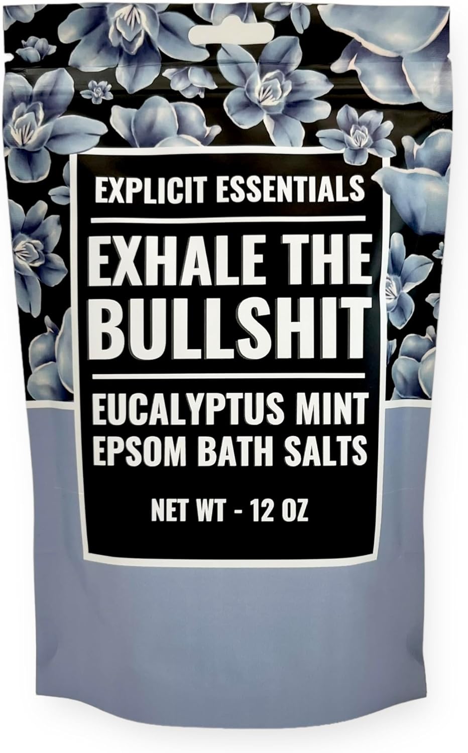Explicit Essentials Eucalyptus Mint Epsom Bath Salts, Relaxing Aromatherapy Blend, 12 oz