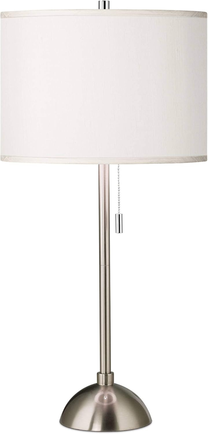 Possini Euro Design Modern Table Lamp 28" Tall Brushed Nickel