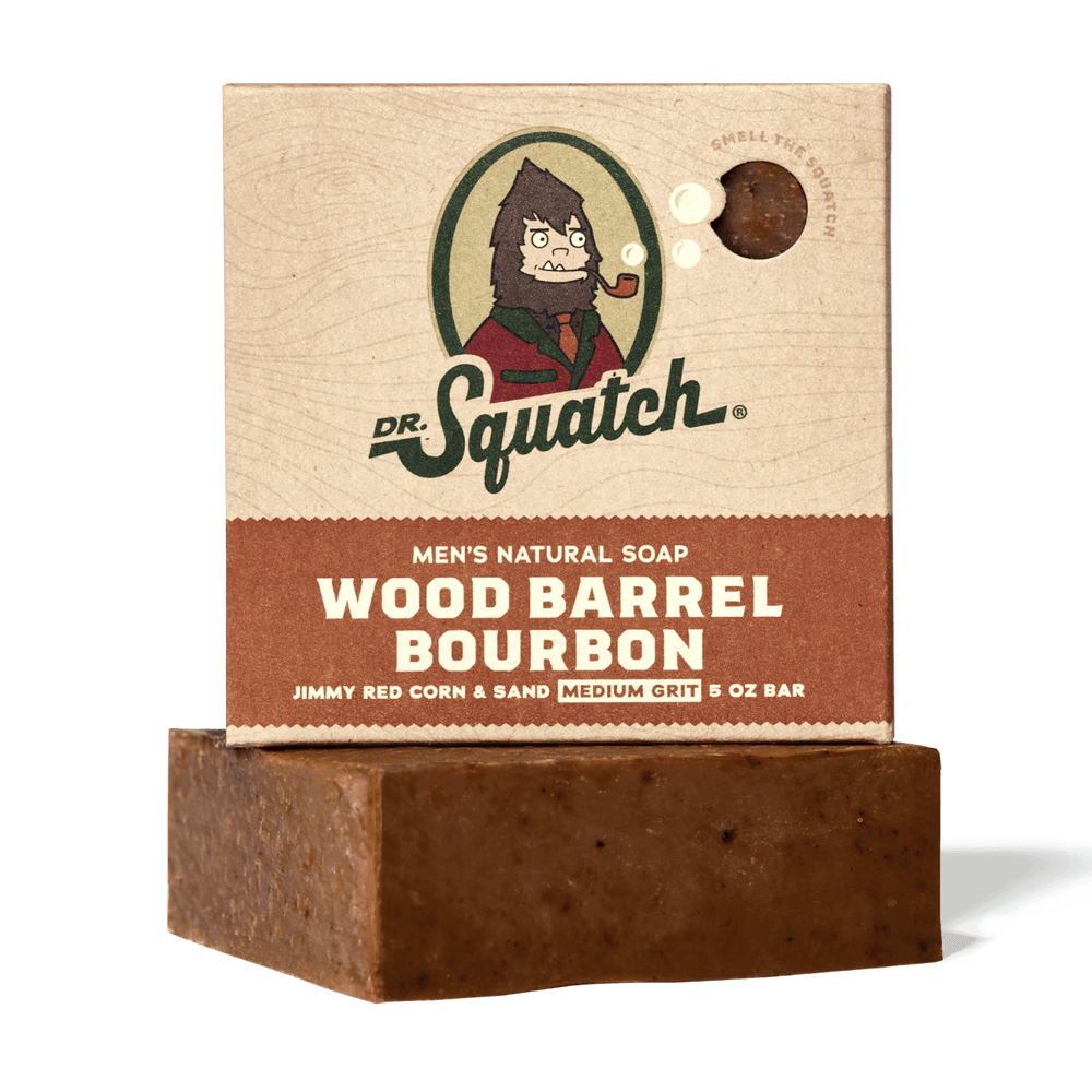 Dr. Squatch Wood Barrel Bourbon Bar Soap