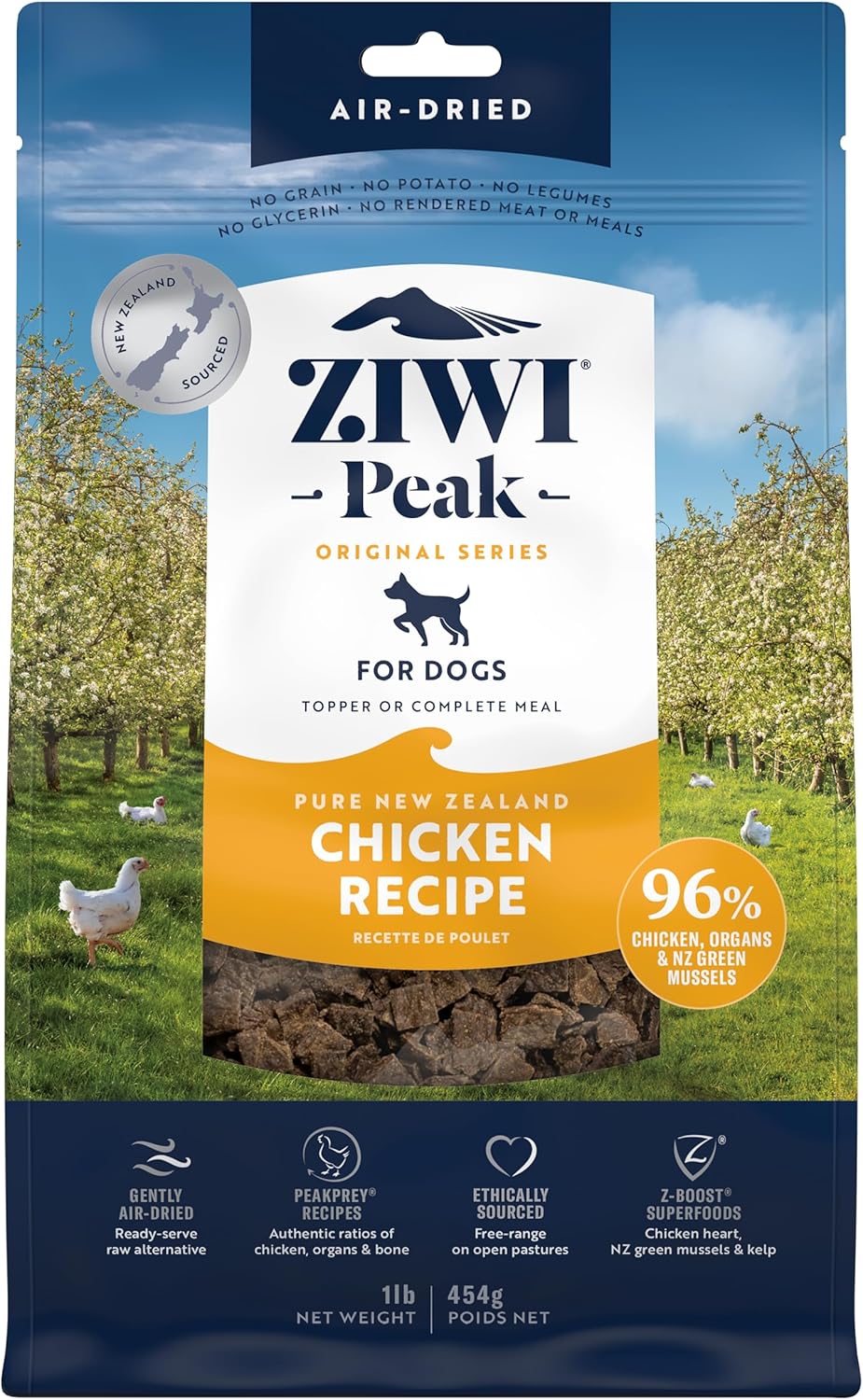 ZIWI Peak Air-Dried Dog Food – Chicken - All Natural, High ...