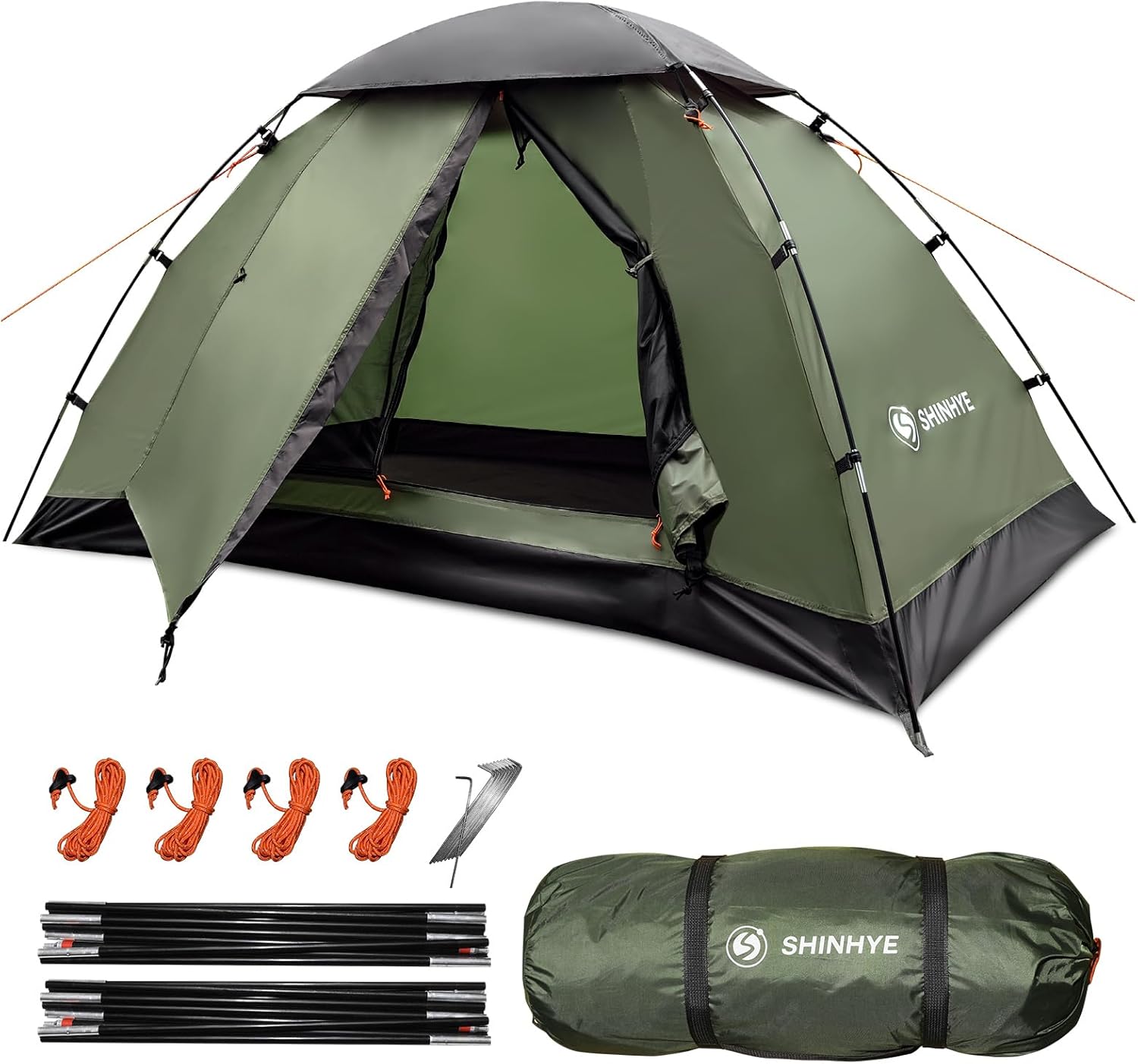 ShinHye Backpacking Tent for Camping, 1/2 Person Ultralight Backpacking Tent Easy Setup Tents Waterproof Lightweight Hiking Tents for Outdoor