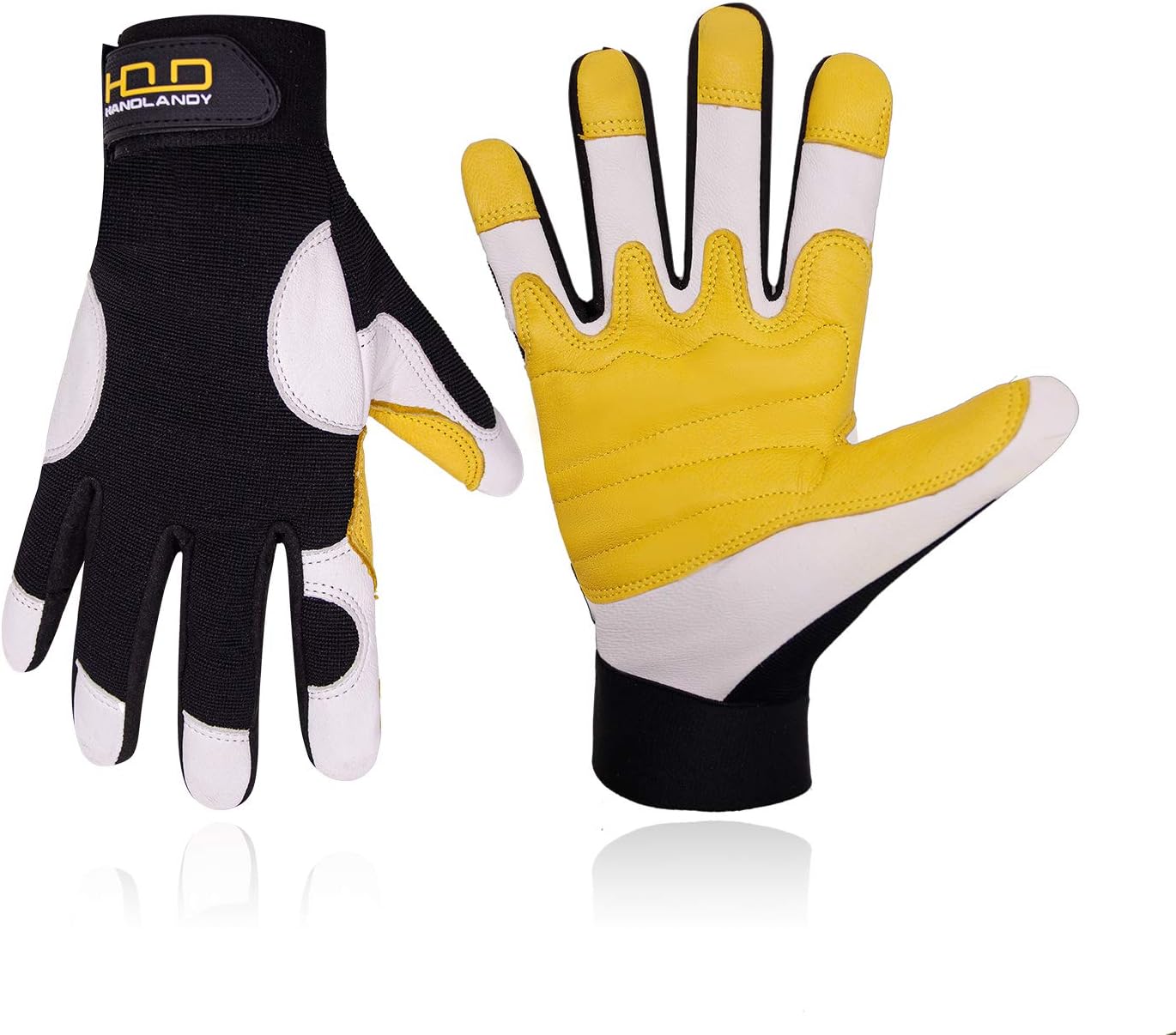 HANDLANDY Leather Work Gloves Men & Women