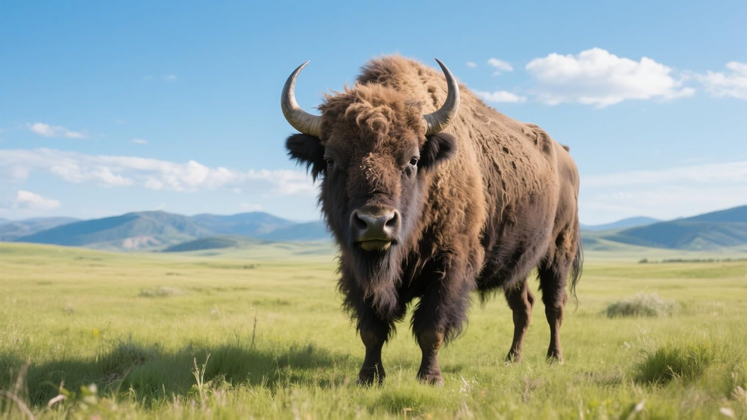 Generic Wooden Puzzle an American Bison in Yellowstone National Park - A Scenic PortraitIntelligent Game Fit togather a Magic Art for Home Decoration or Prensent 1000 Pieces