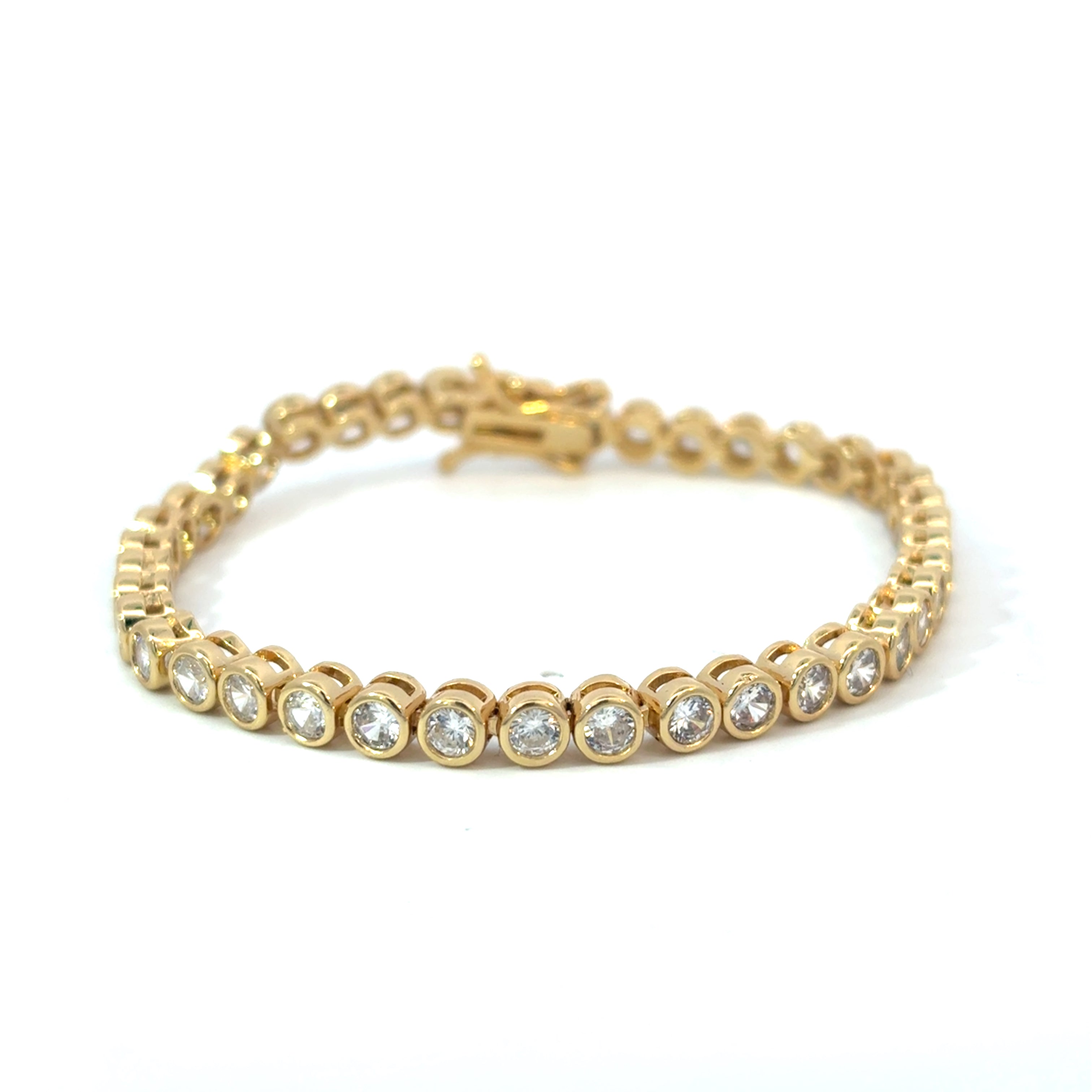 Cubic Zirconia Tennis Bracelet in 18K Gold Fill