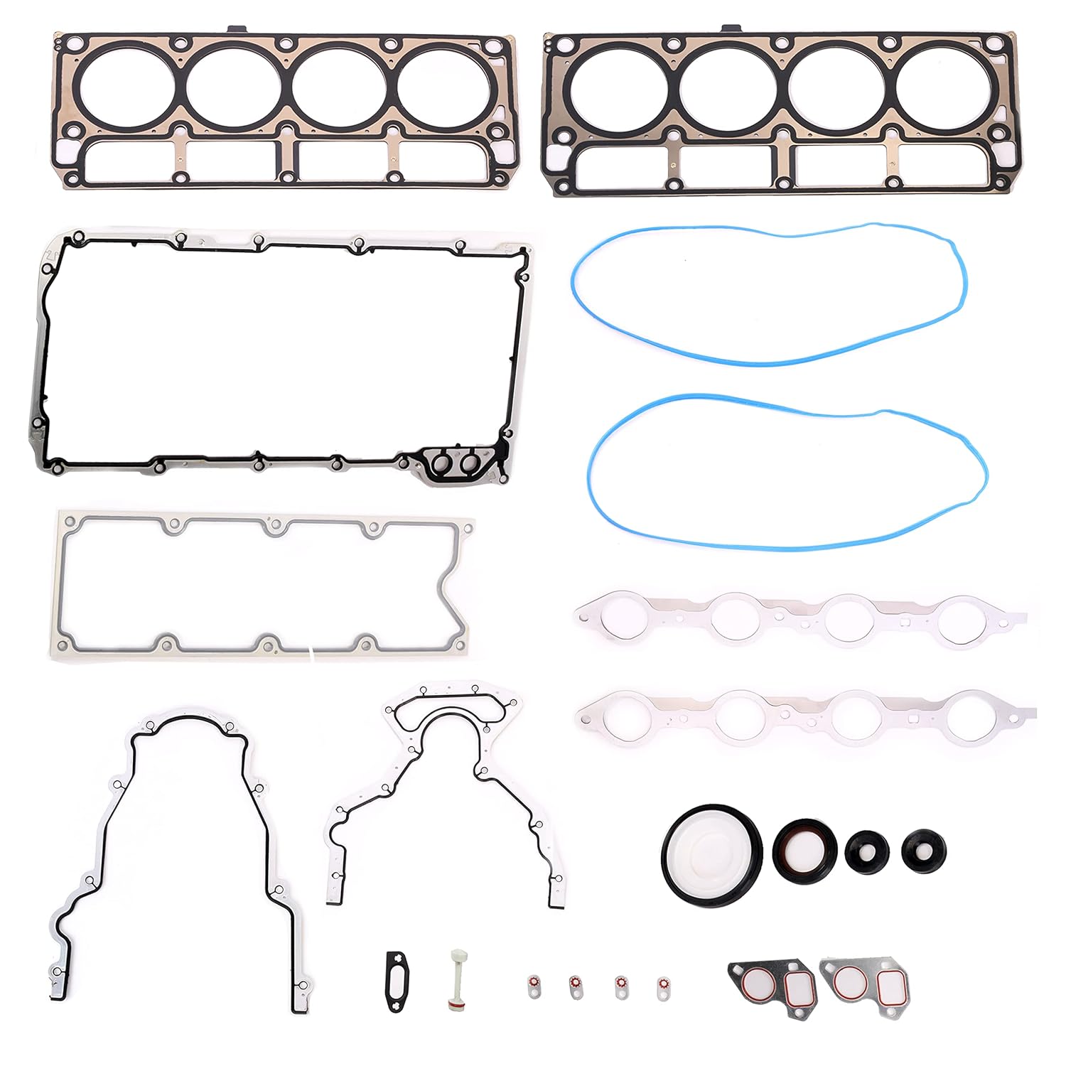 Generic for GEN 3 LS Gasket Set Kit fit for LS1 LS6 LQ4 LQ9 4.8L 5.3L 5.7L Engine, for Chevy Silverado, for GMC Sierra, 1500/2500/3500, 1999-2010 Head Gasket Set OE#12622033,12585673 12558178 12611384