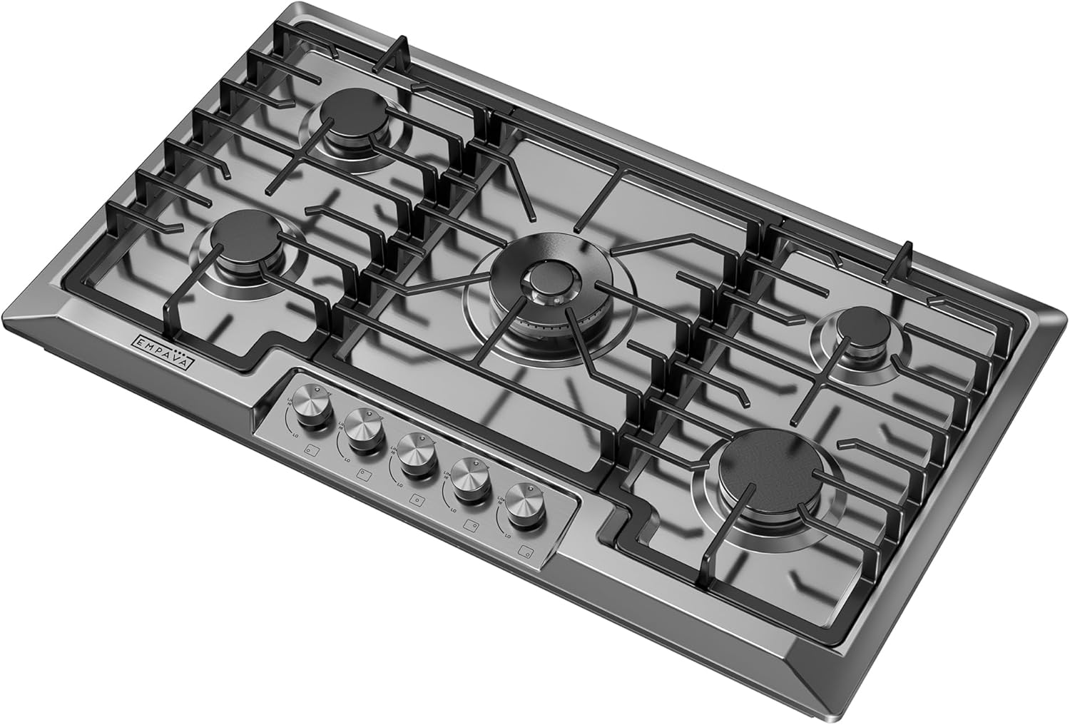 Empava 36 Inch Stainless Steel Gas Cooktop Professional 5 Italy Sabaf Burners
