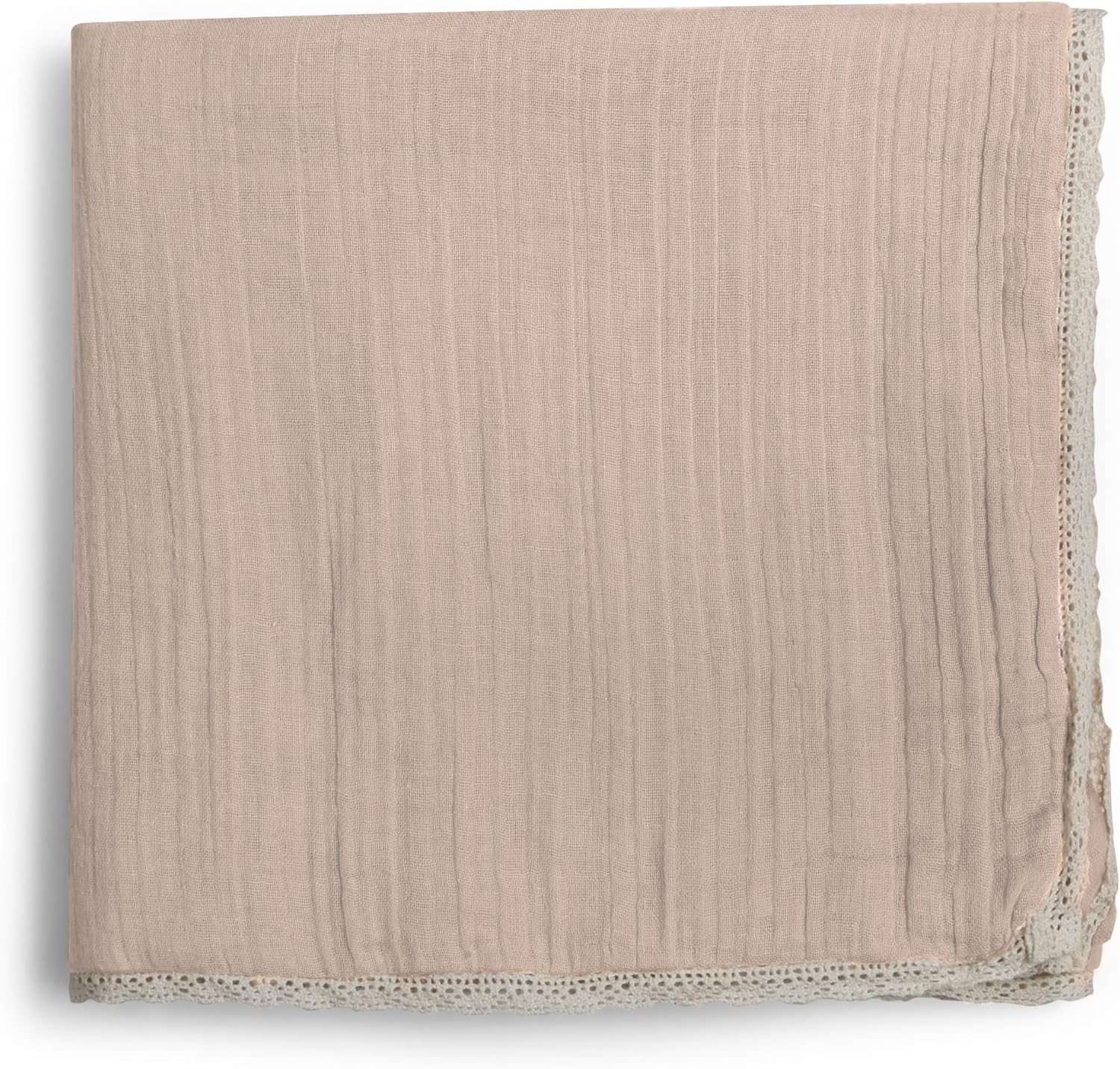 MakeMake Organics GOTS Certified Organic Cotton Muslin Soft Breathable Lightweight Swaddle and Comfort Organic Baby Blanket for Toddler Baby Boys and Girls - Pecan, 30" x 40"