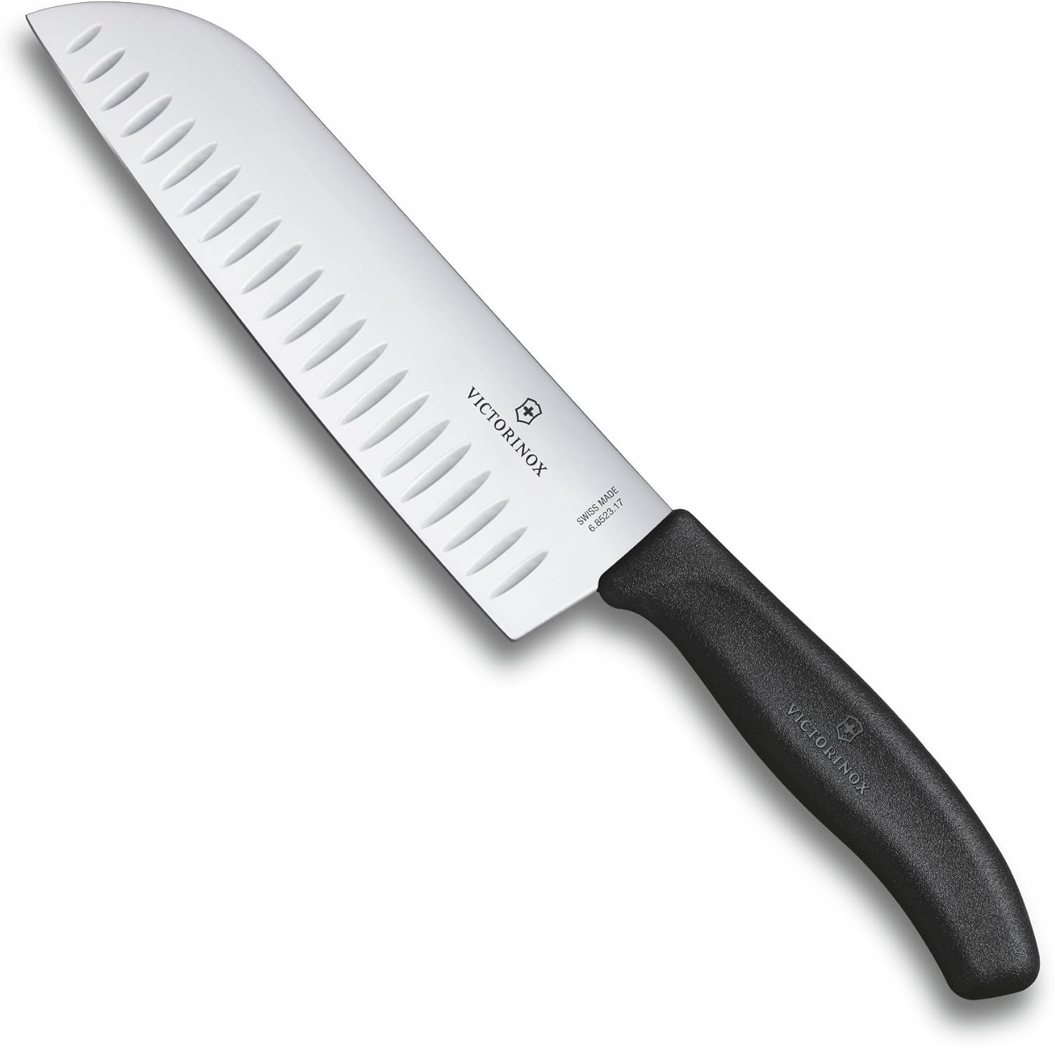 Victorinox Swiss Classic 7 Inch Santoku knife, Granton Blade, Black