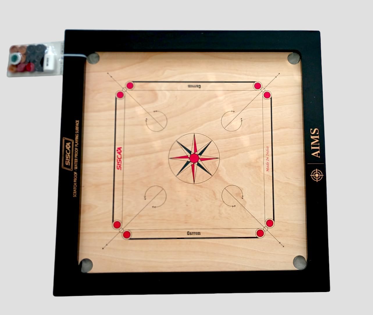Siscaa AIMS/Siscaa Pro Full Size Carrom Board