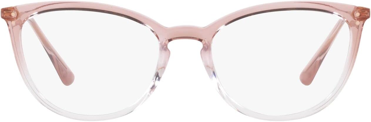 Vogue Eyewear Women's VO5276 Cat Eye Prescription Eyewear Frames, Top Gradient Pink/Crystal/Demo Lens, 51 mm