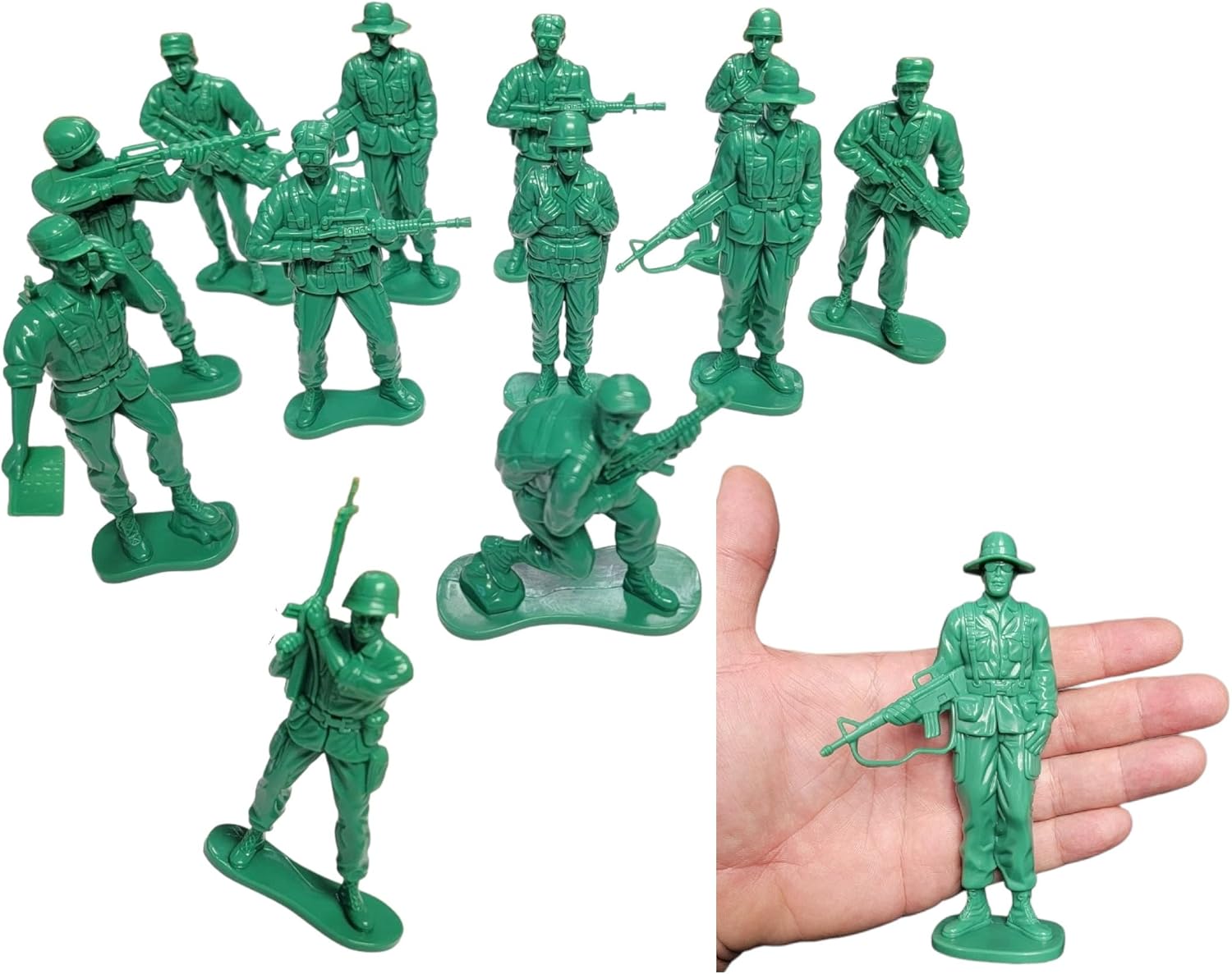 Zugar Land - Highly Detailed Large Green US Army Men Action Figures Soldier Set (24 Pack)