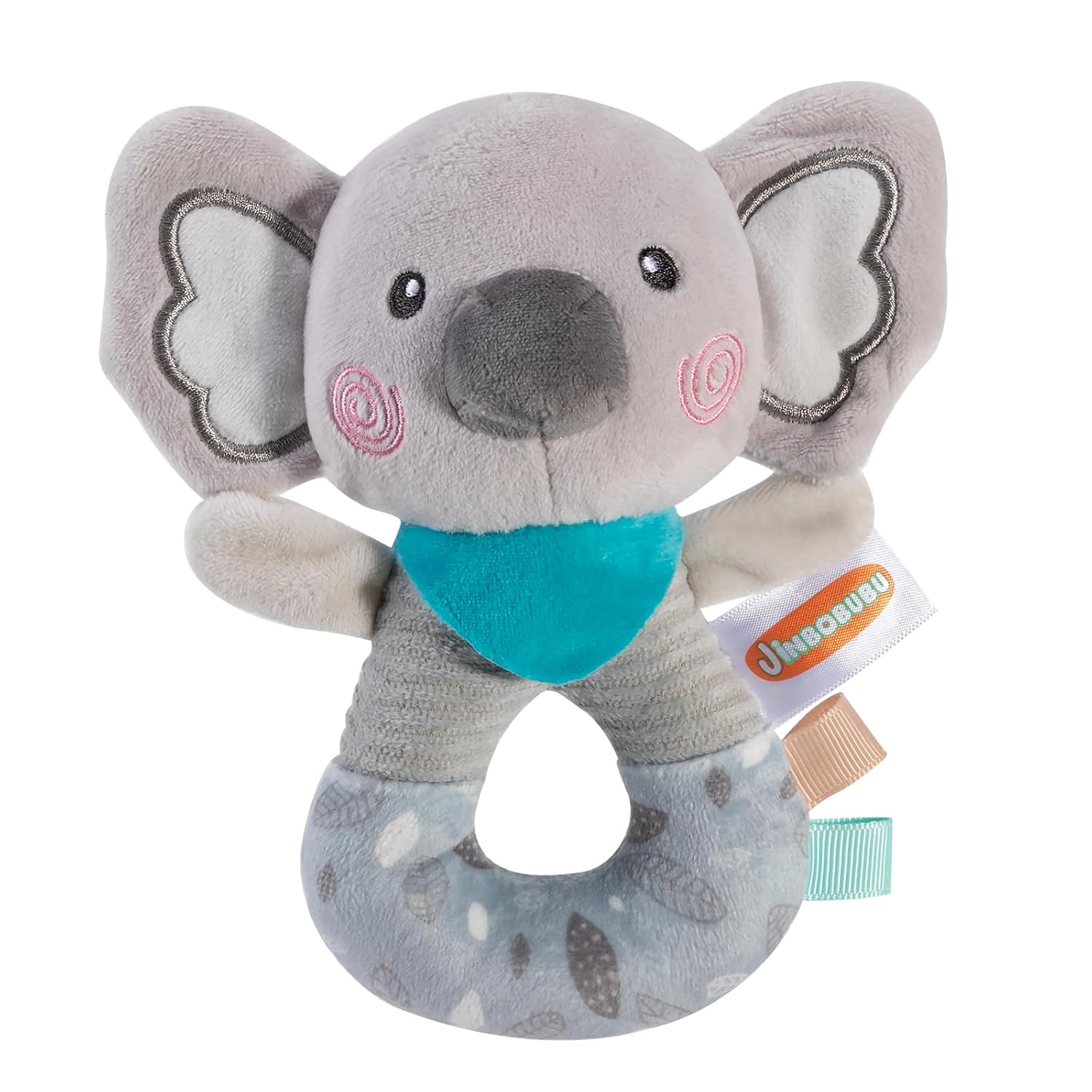 Generic Gray Plush Koala Circle Sensory Rattle
