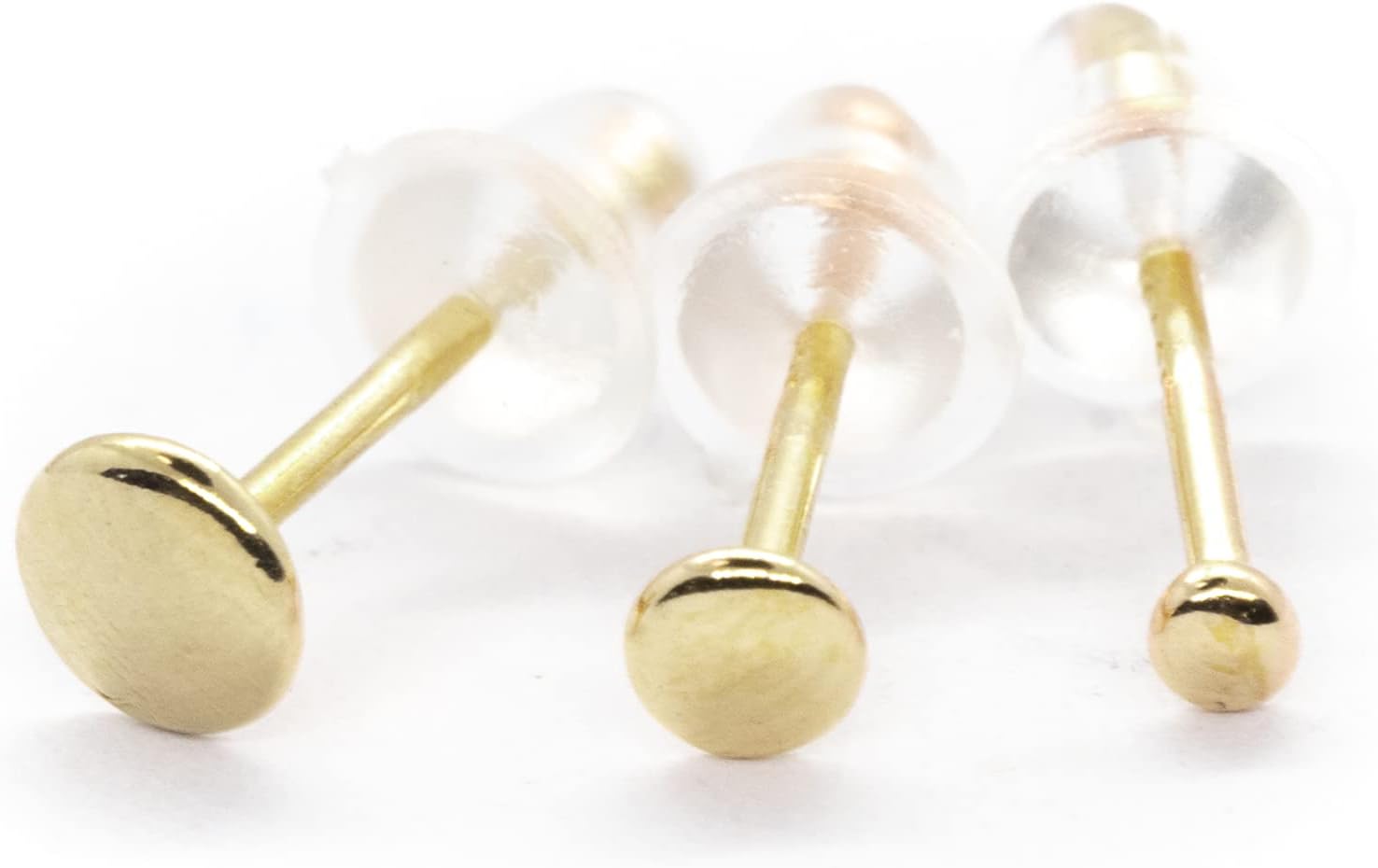 Handmade Tiny Stud Earring - Dot Stud in gold rose silver - 2mm Studs - 3mm Studs - 4mm Stud SINGLE EARRING