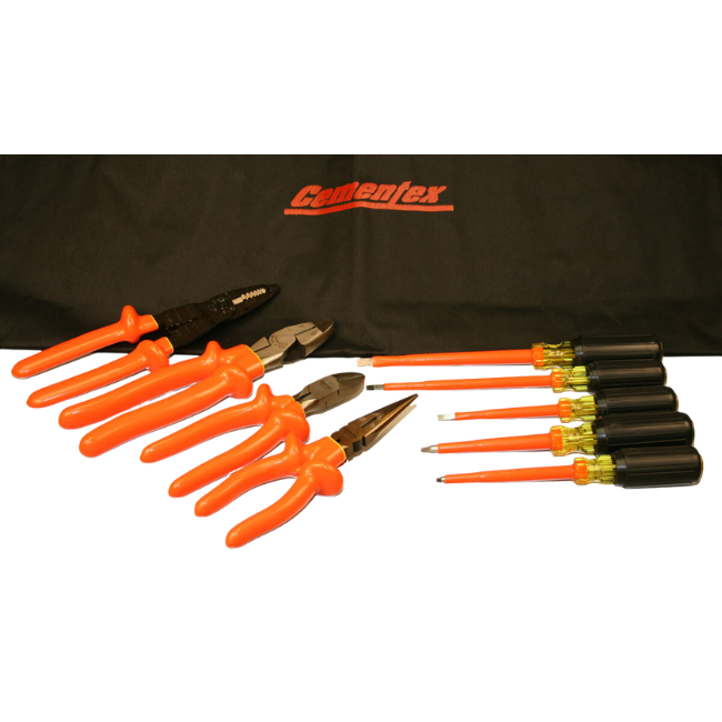 Cementex TR-9ELK Basic Electrician's Insulated Tool Roll, 9-Piece