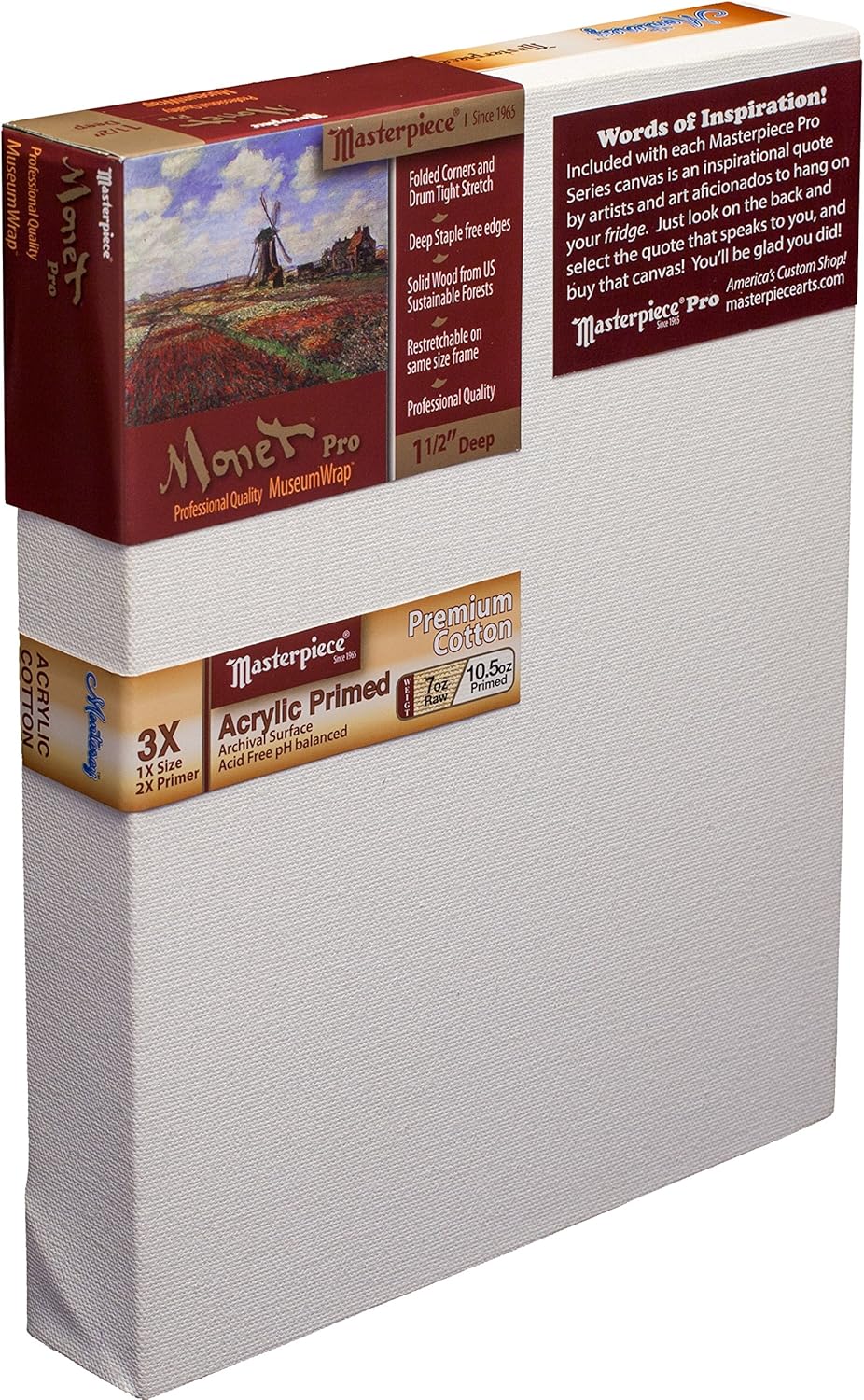 Monet Pro 1.5" Deep Monterey Cotton Canvas 4" x 4"