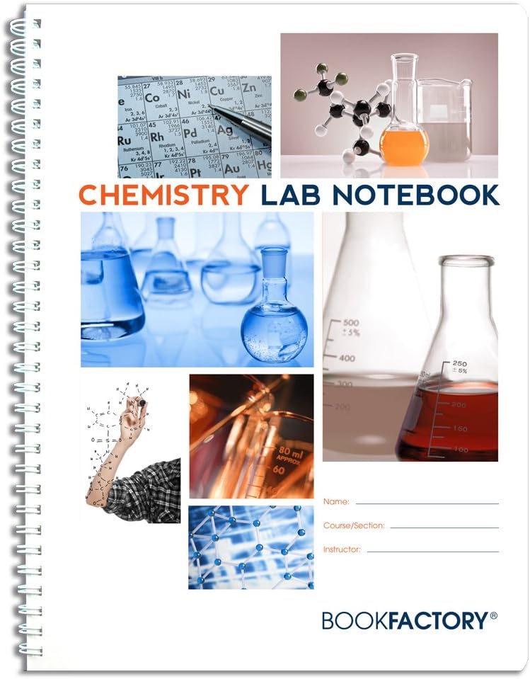 Chemistry Lab Notebook – 200-Page Wire-O Scientific Grid