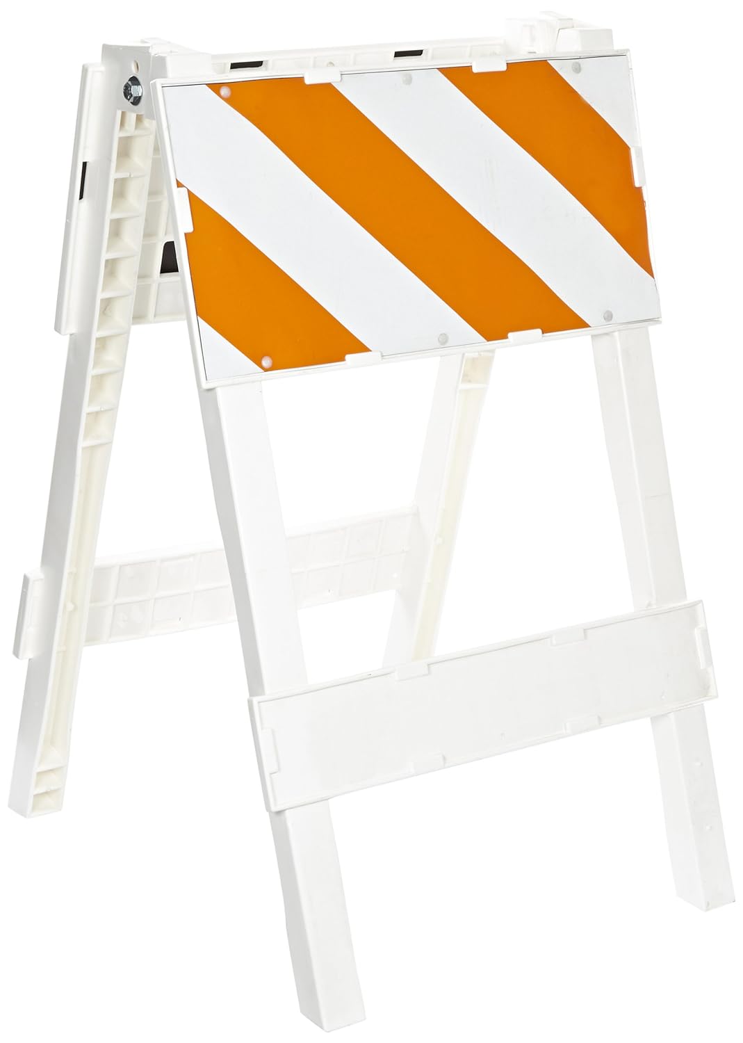 Cortina 97-01-001 Polypropylene Type I Folding Barricade, 24" Width x 40" Height, Orange on White