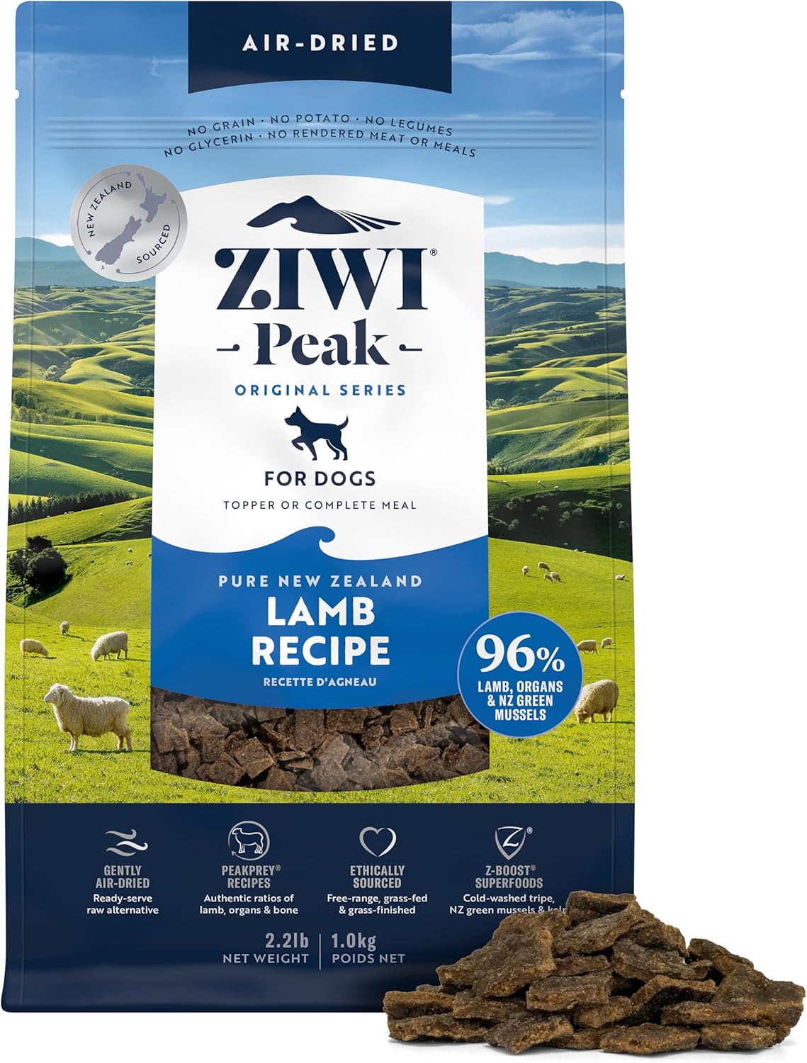 ZIWI Peak Air-Dried Dog Food – Lamb - All Natural, High ...
