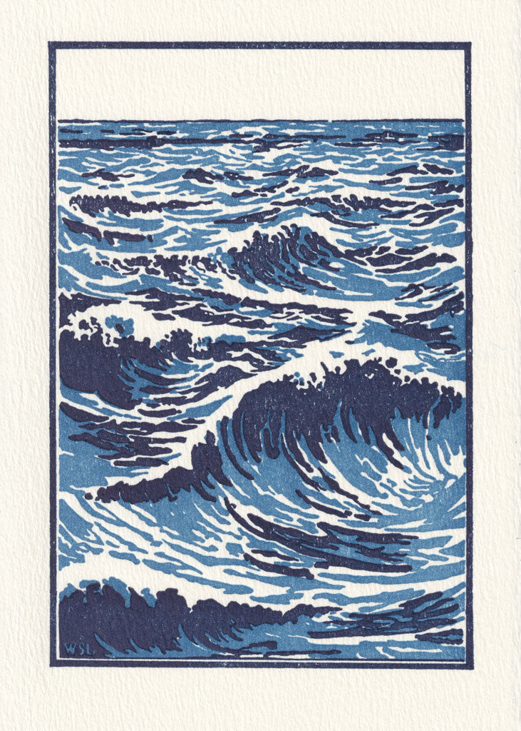 The Sea Letterpress Note Card