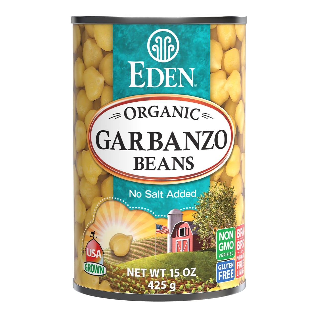 Eden Organic Garbanzo Beans (Chickpeas), 15 oz