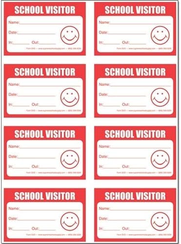AMERIDOX School Visitor Badge Security Stickers Book (240 badges)