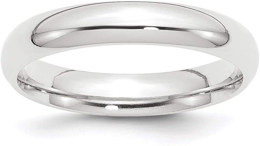 QPCF Platinum 4mm Comfort-Fit Wedding Band