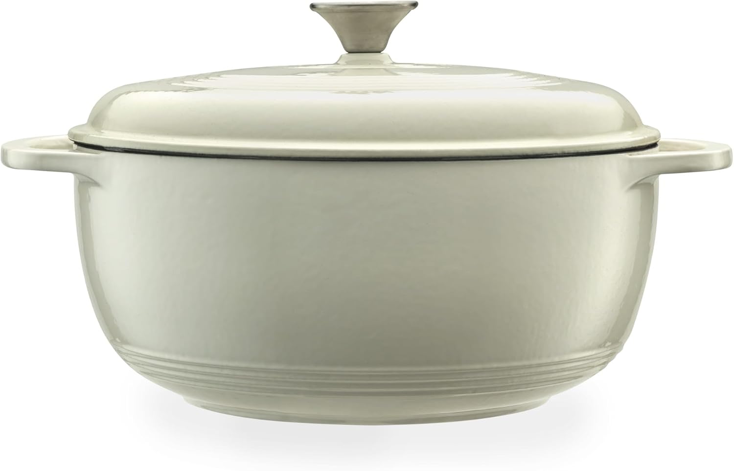 Mercer Culinary Enameled Cast Iron Round Dutch Oven, 6 qt., White