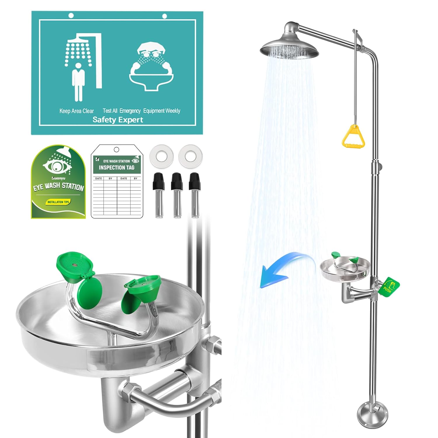 Huanyu Emergency Shower and Eyewash Station