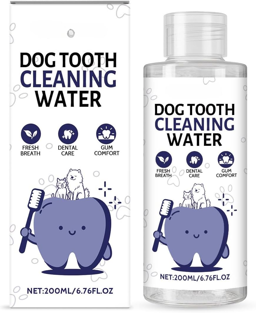 Dental Plus Original, Dental Water Additive, Natural Flavorless Teeth Cleaning Mouthwash, Freshens Dog Breath & Promotes Healthy Gums (Dog)