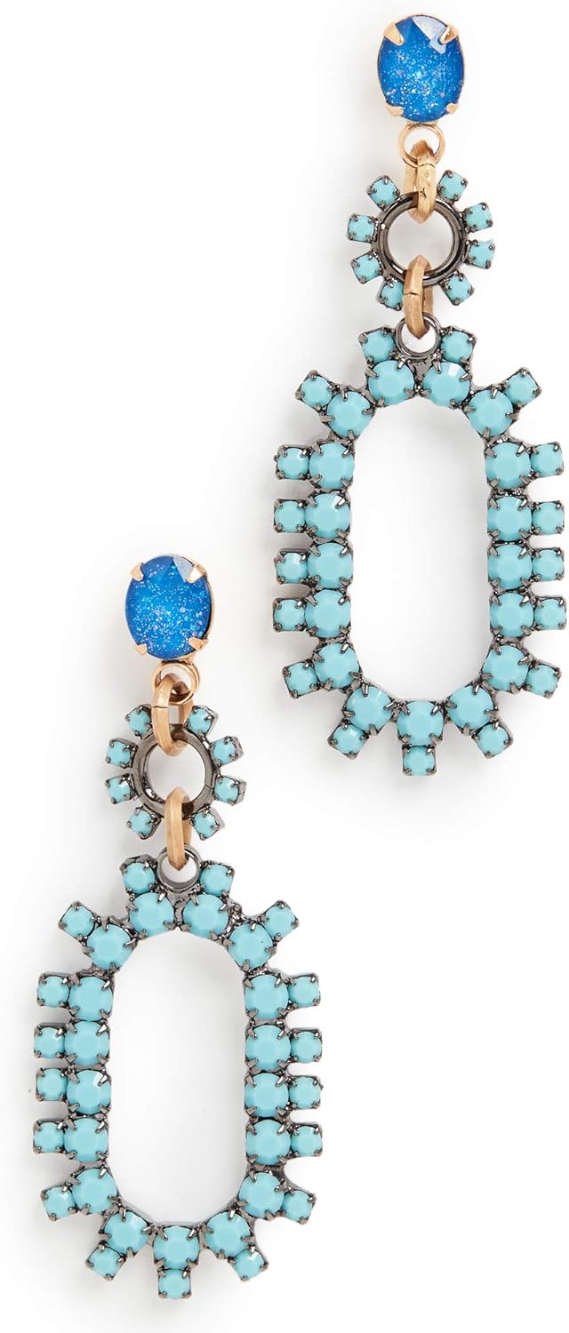 Elizabeth Cole Rhiannon Earrings, Turquoise, Floral