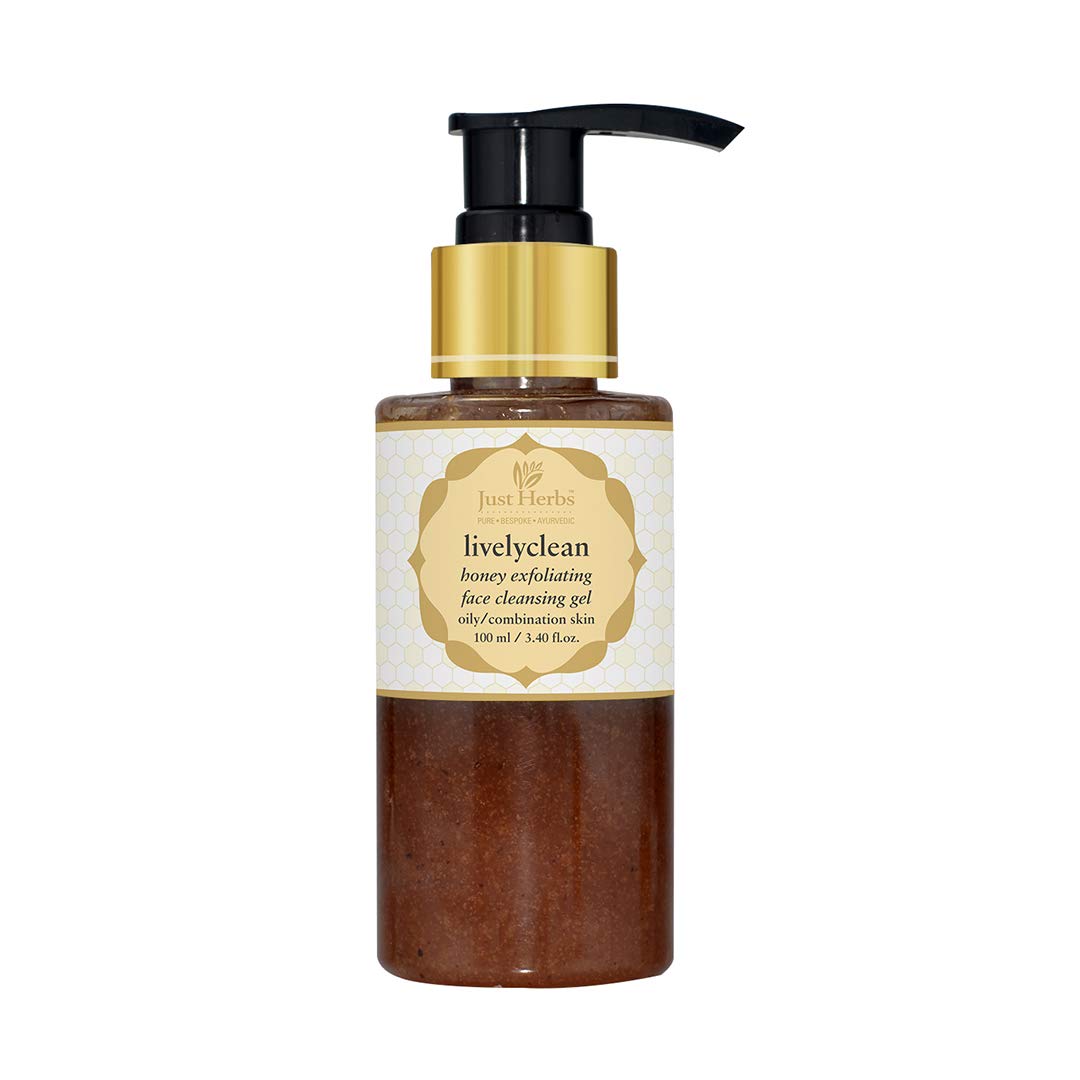 Just Herbs Organic Honey Turmeric Exfoliating Face Cleansing Gel