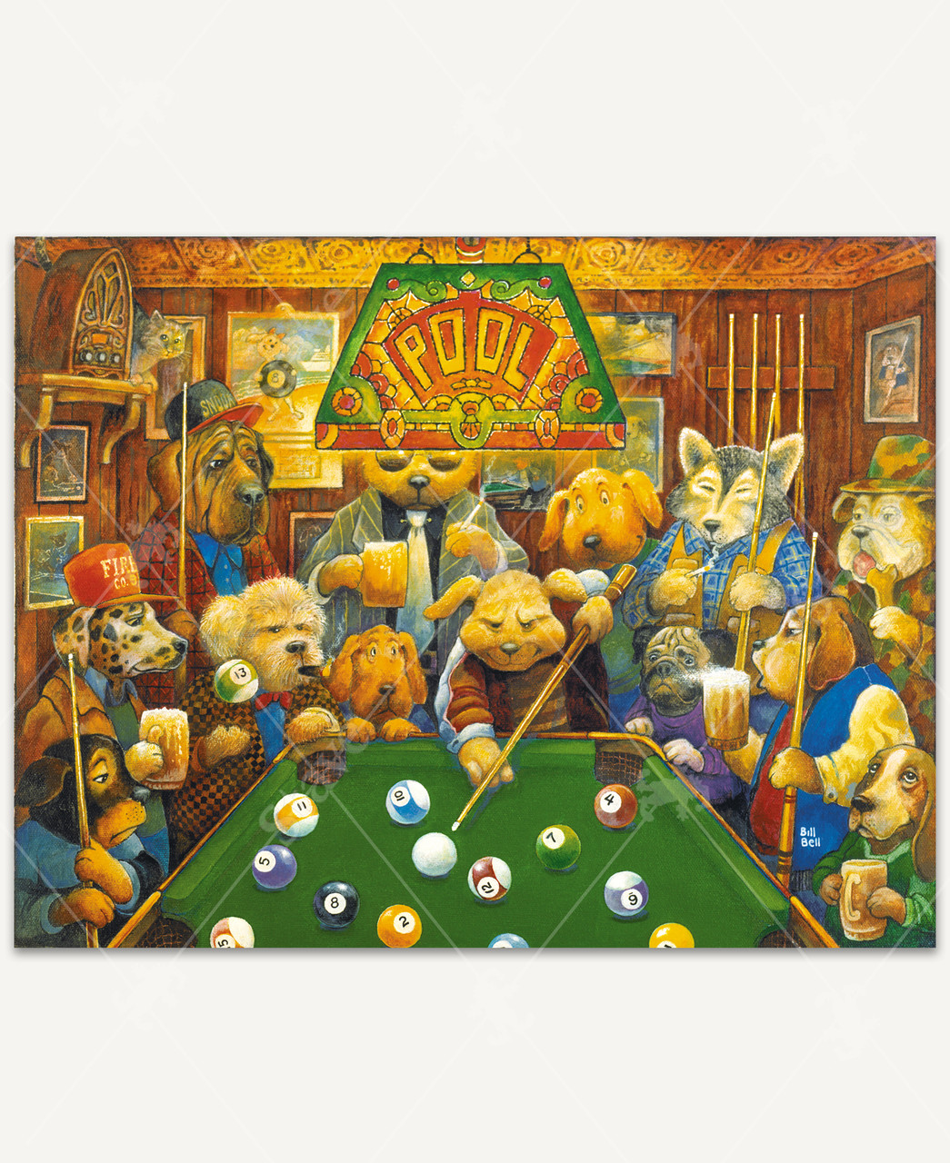 Pool Dogs Wooden Jigsaw Puzzle